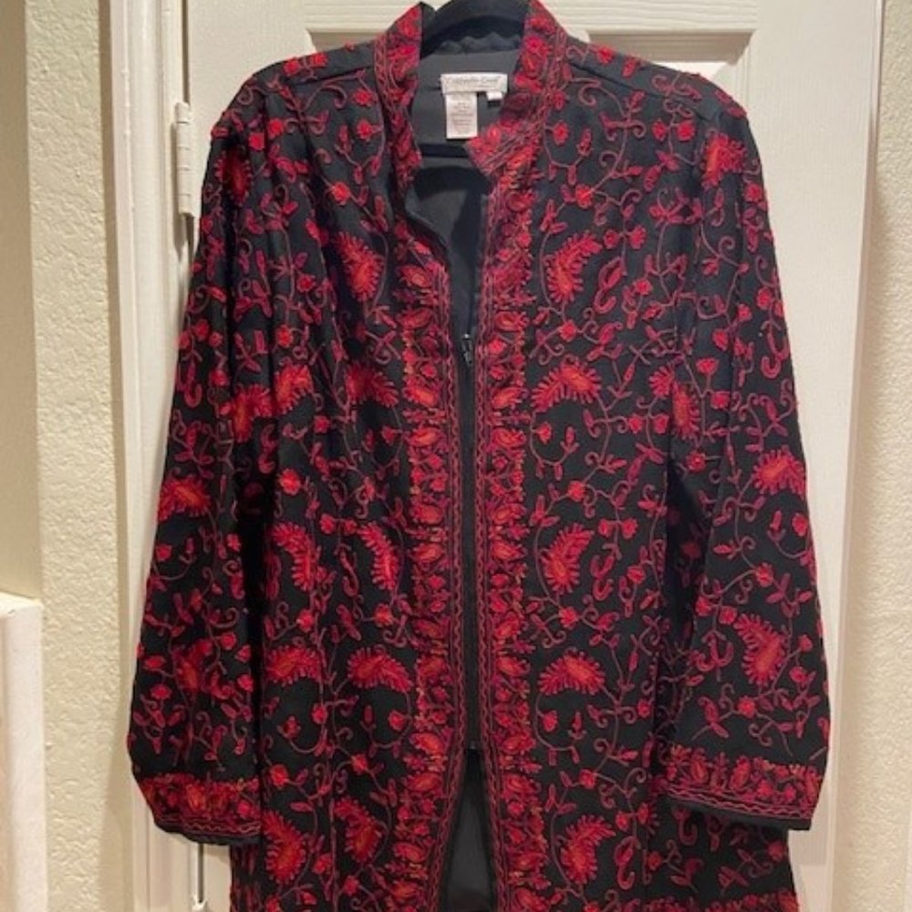 EUC Coldwater Creek Embroidered Jacket Sz 1X